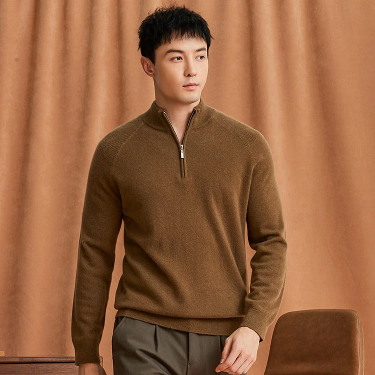 羊绒加厚针织衫/毛衣男装2025年秋季纯色男士保暖长袖时尚百搭