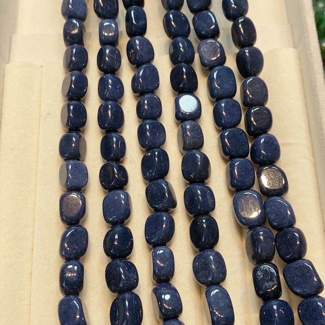 散珠玛瑙/玉髓10✖️12mm蓝纹天然石
