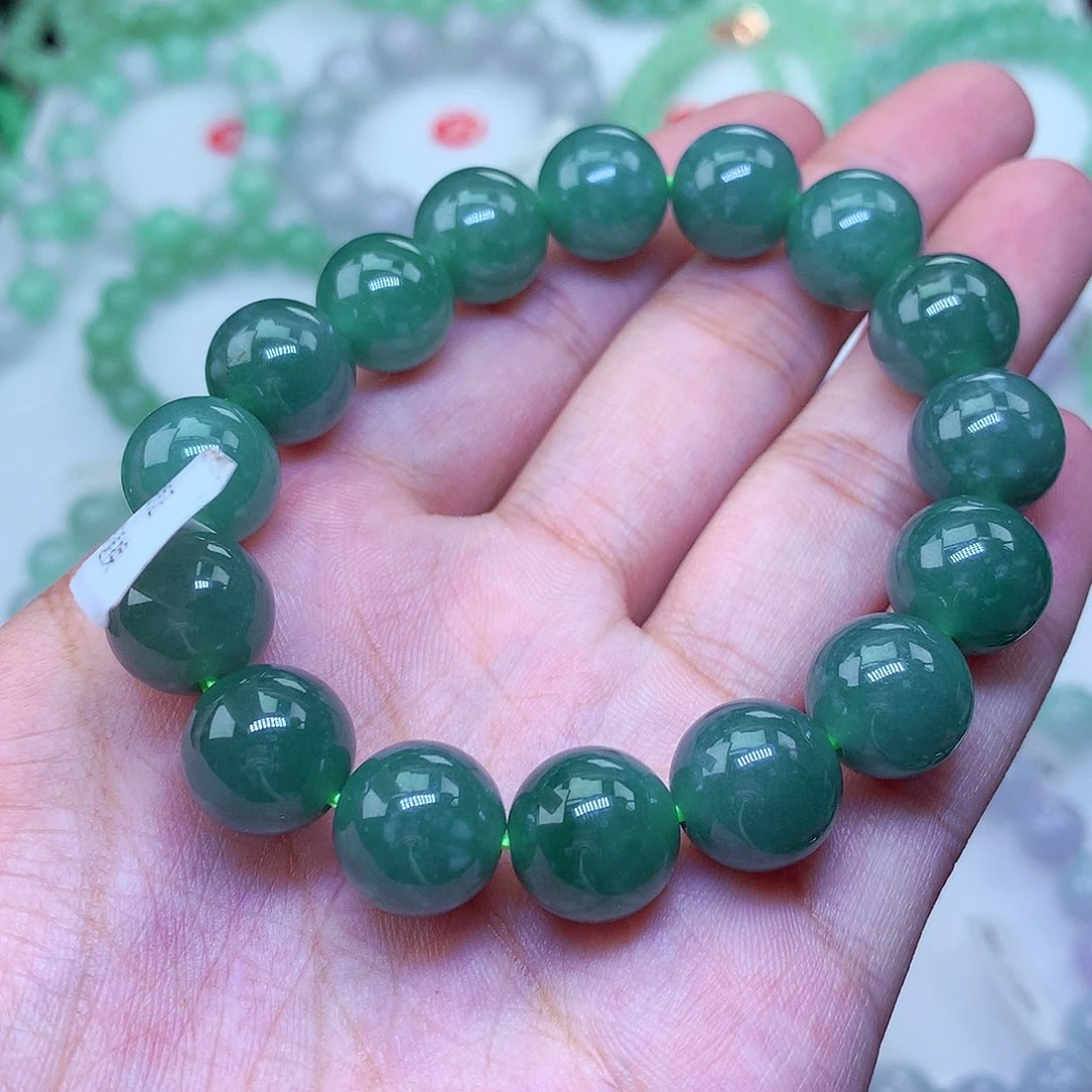 翡翠未镶嵌毛衣链卡12.7