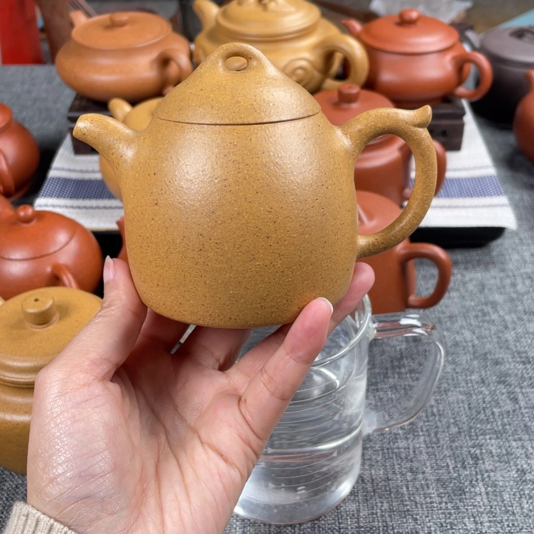 紫砂茶壶30目黄金段200秦权全手