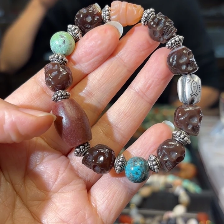 玛瑙/玉髓银S925镶嵌颈饰玛瑙