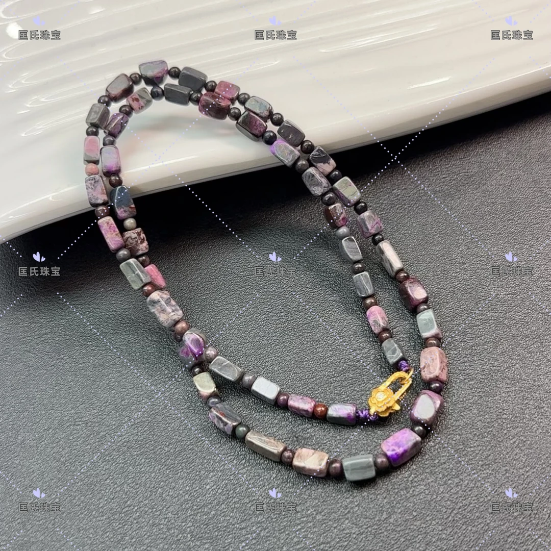 匡氏珠宝 舒俱来泥地幻彩方糖项链 Z-HL-A0463（多样性发一）