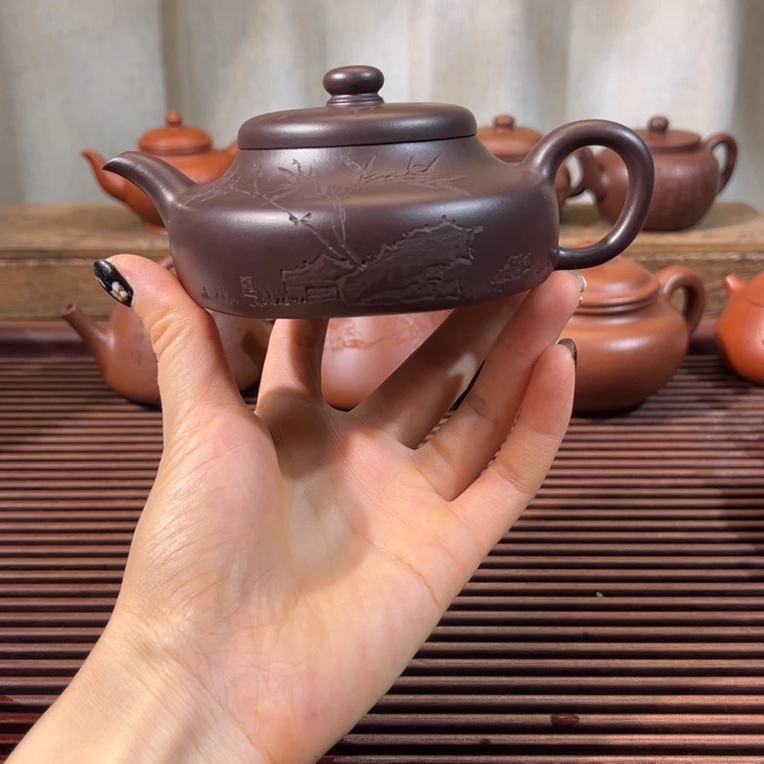 紫砂茶壶菱方180cc