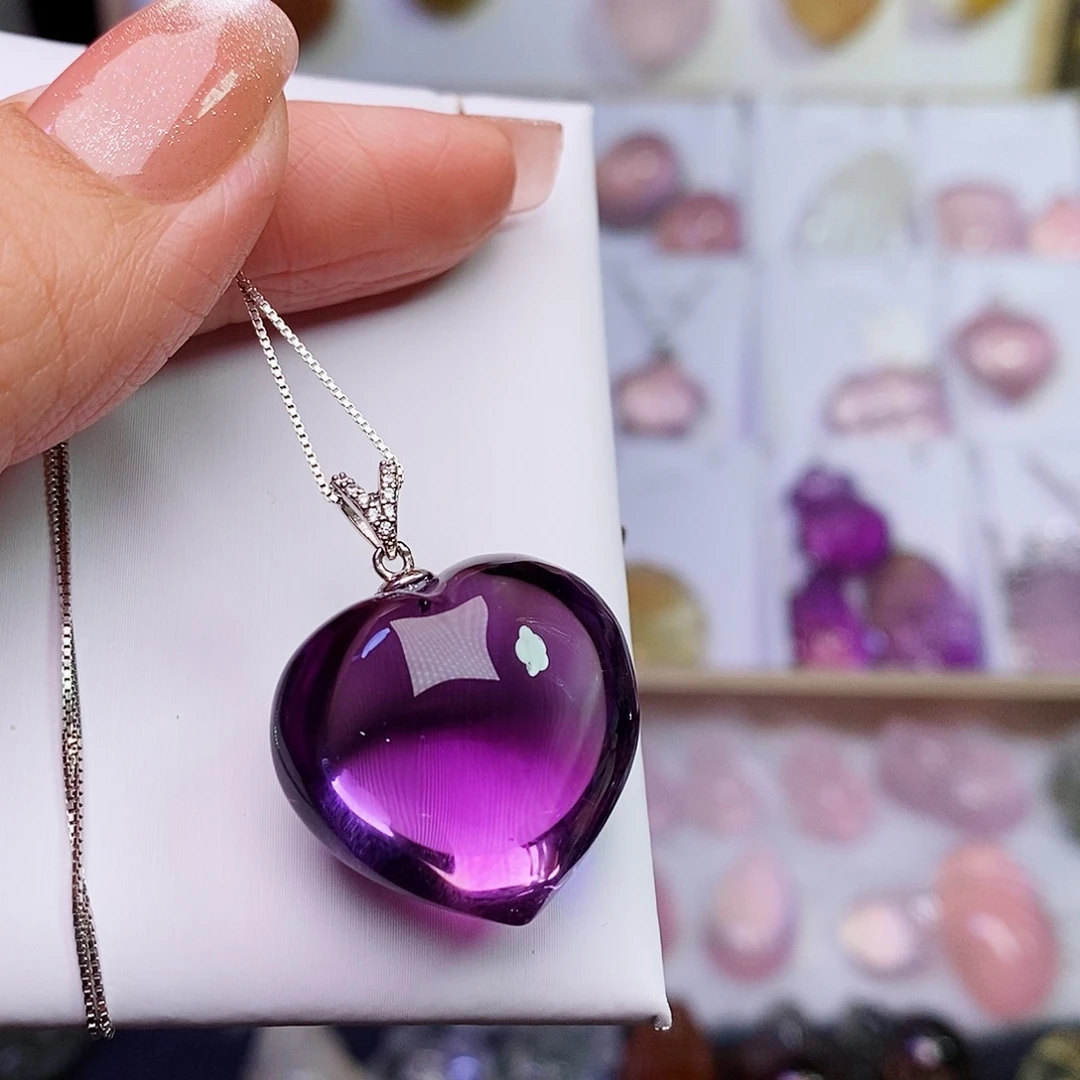 水晶吊坠(赠链)银S925镶嵌