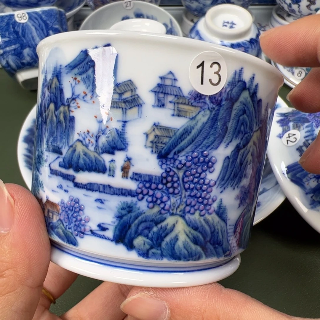 陶瓷景德镇纯手工纯手绘茶具木木13