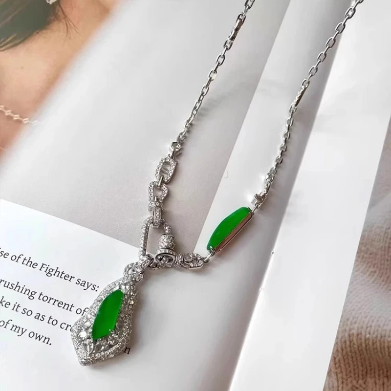 DLY可调节万能项链绿色万能扣项链镀18K色万能链女款百搭时