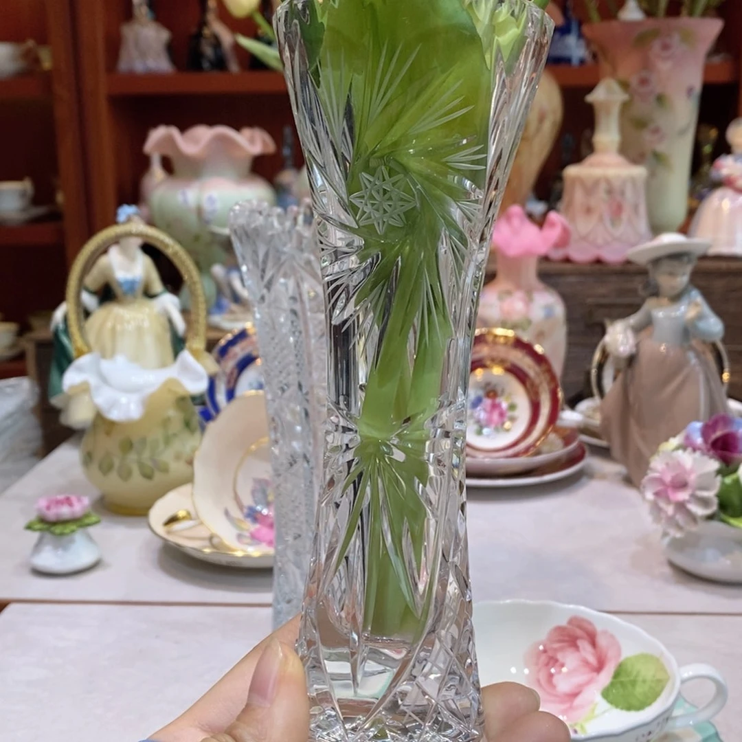 瓷片水晶小蛮腰花瓶