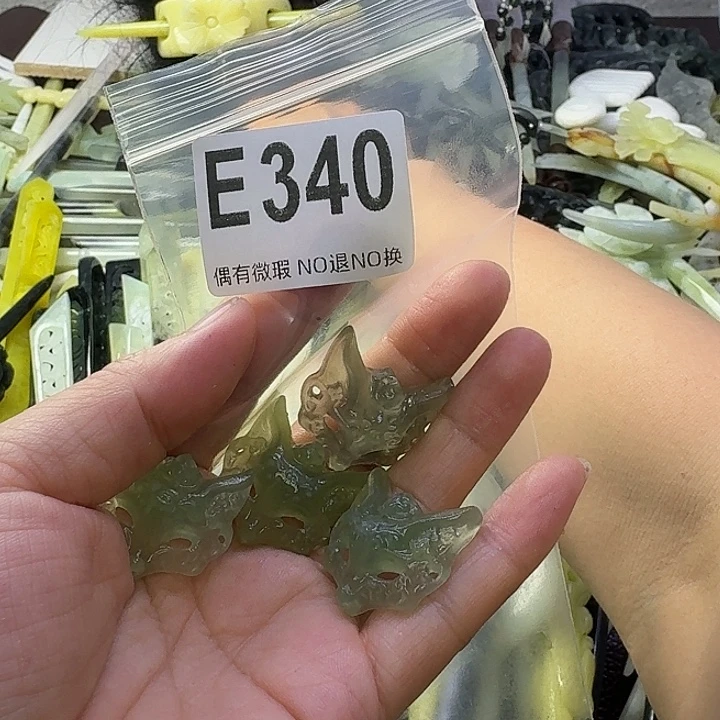 ᝰ***迷蛇纹石玉合金发饰