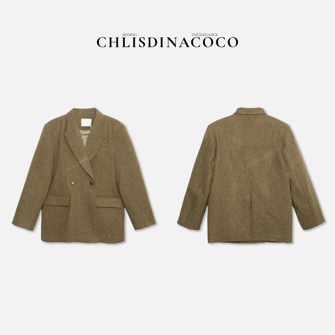 Chlisdinacoco“椿佽於嚄”时尚简约西装外套C09267WT244