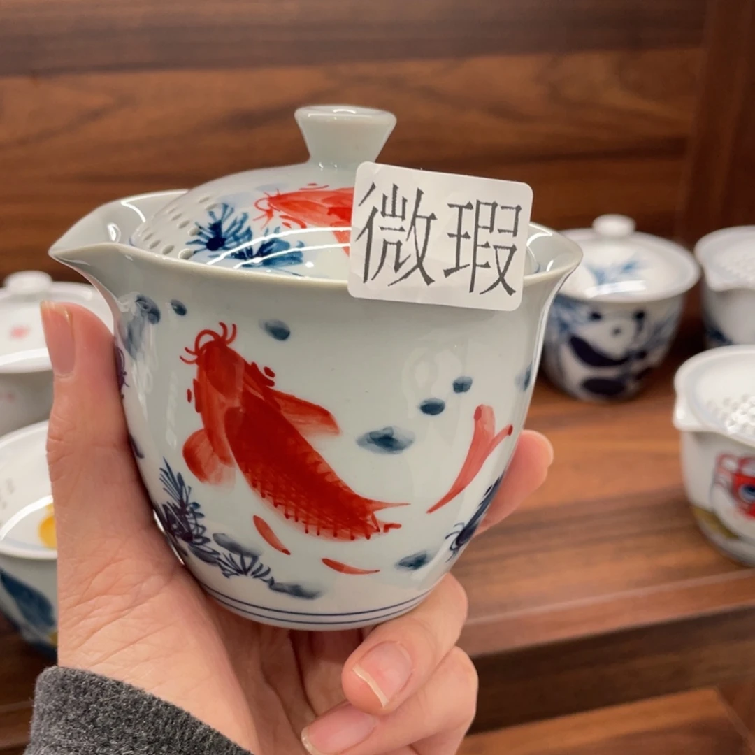 微瑕釉下彩纯手绘