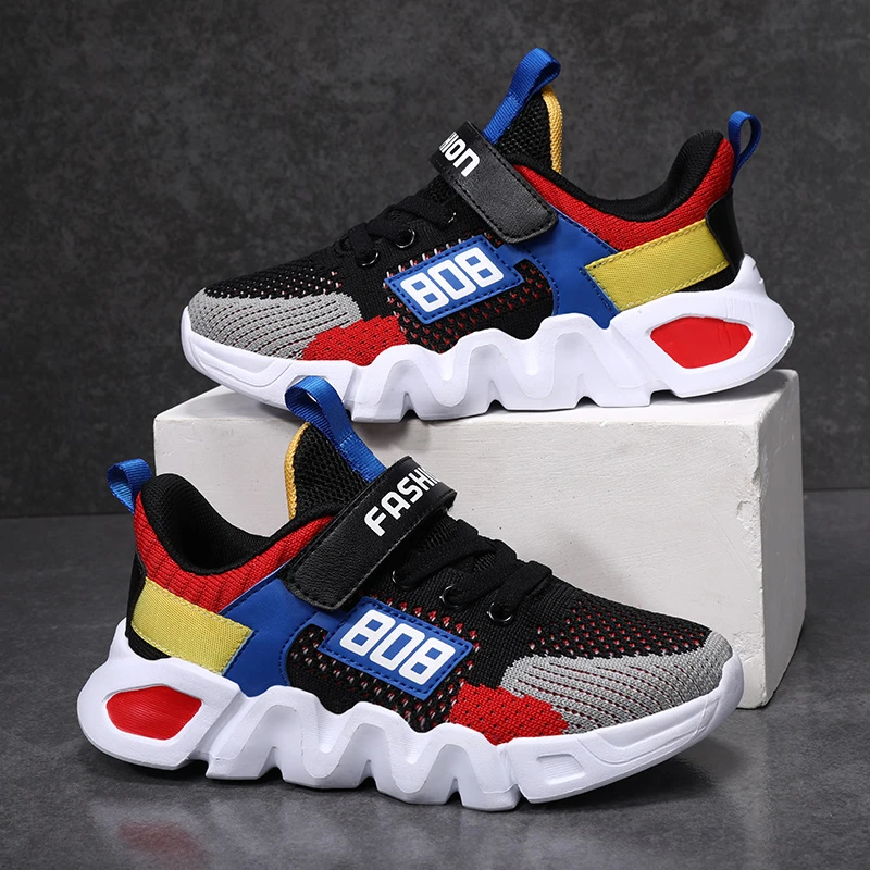 儿童运动鞋2025春夏新款男童休闲鞋中大童网面透气跑步鞋学生板鞋