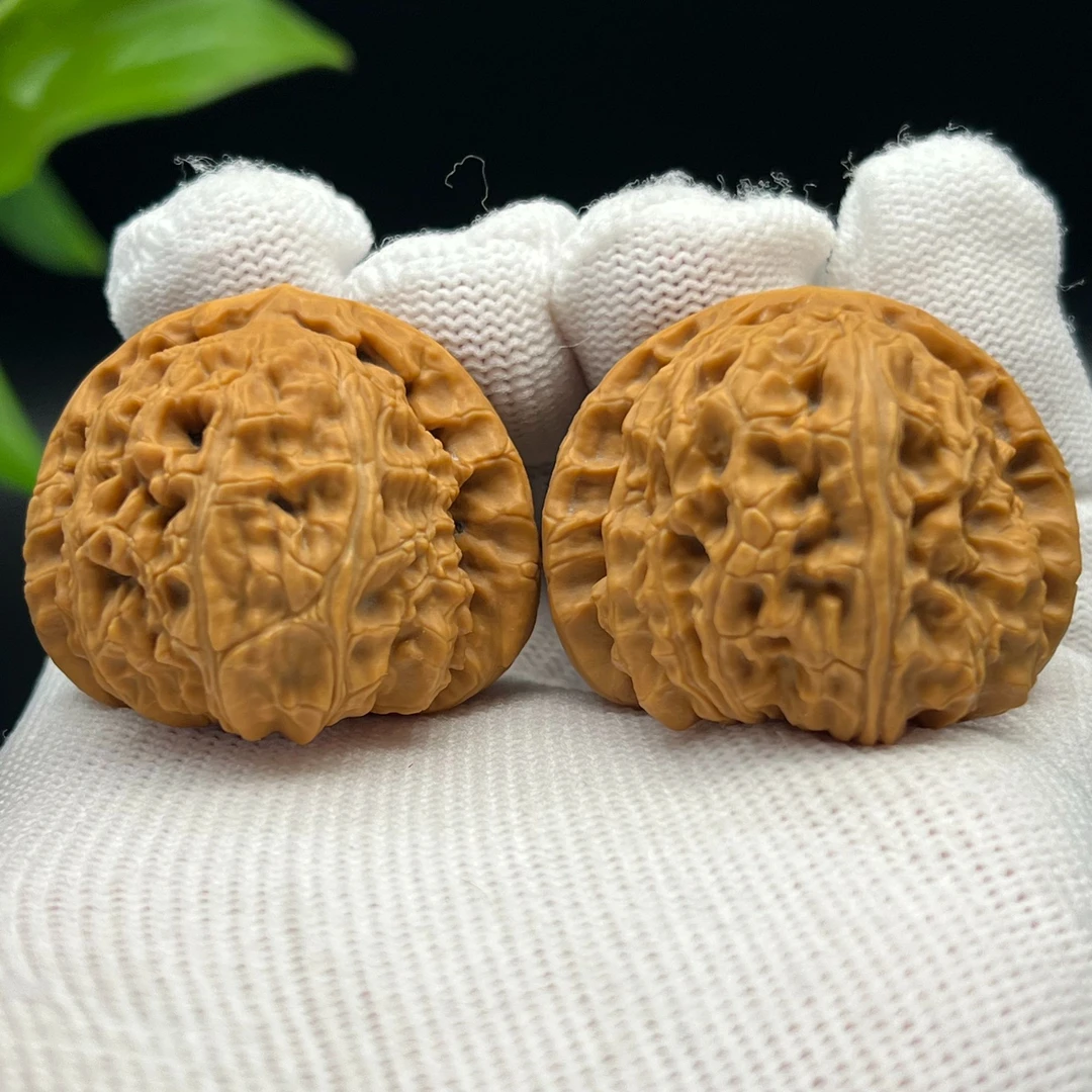 文玩核桃老树白狮子39尺纹路手玩秀气走筋明显一物一图编号N02