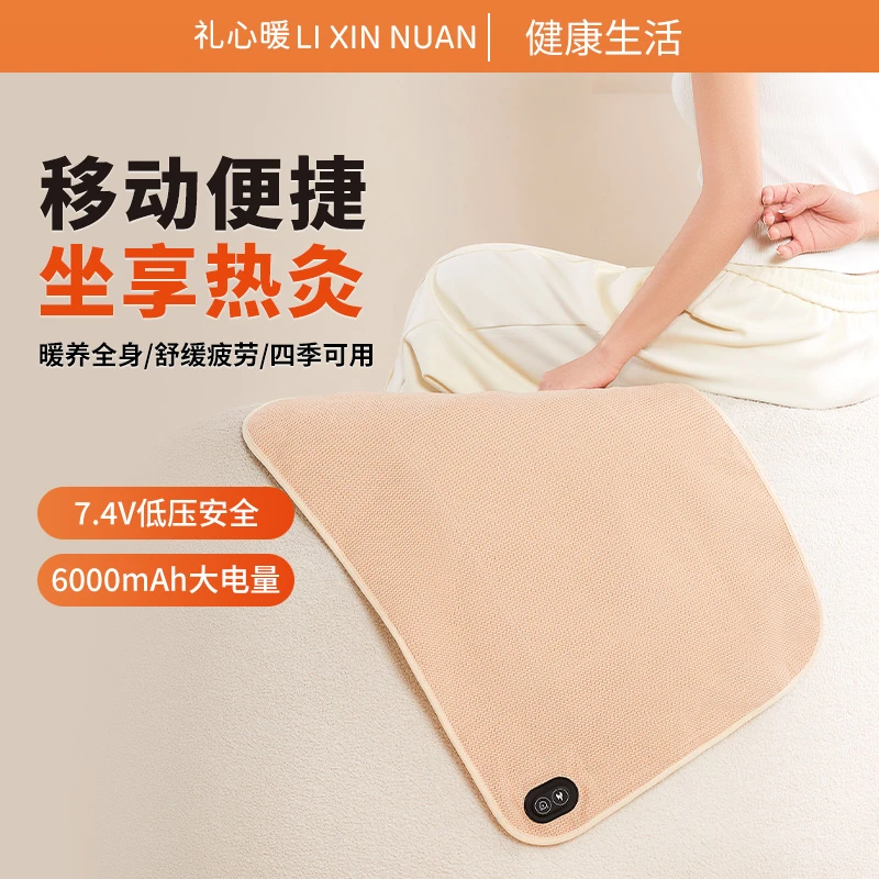 艾草坐垫充电加热办公室家用女祛养生湿坐灸垫发热保暖理疗热敷毯