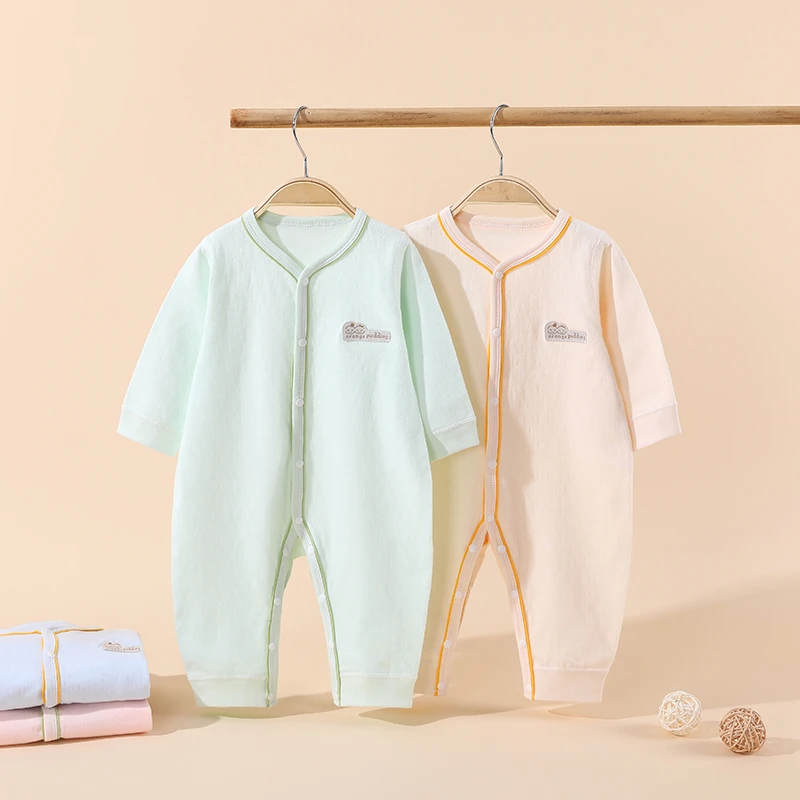 婴幼儿连体衣纯棉春秋款哈衣新生儿爬服初生打底衣服长袖睡衣