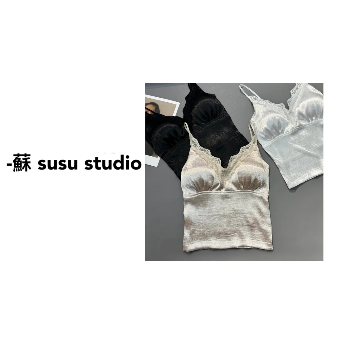 【蘇蘇专属】名媛气质蕾丝边吊带-8016