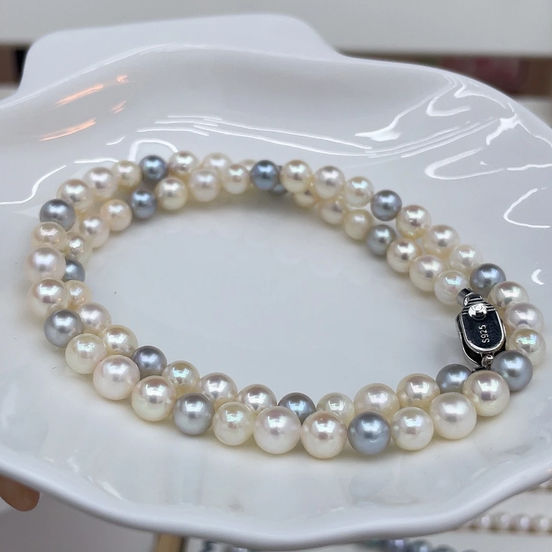 手绳18K金镶嵌海水珍珠