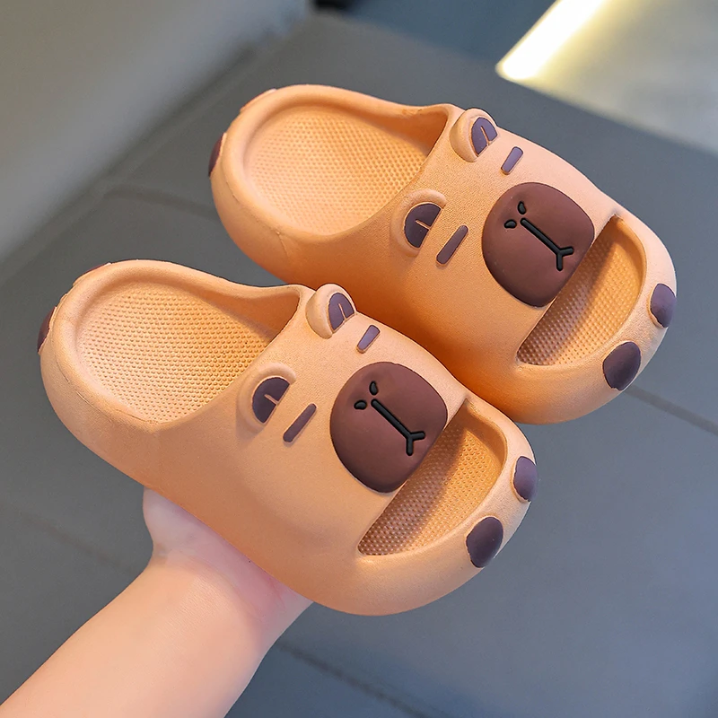 卡皮巴拉儿童夏季凉拖鞋男童软底浴室洗澡防滑亲子中大童小孩凉拖
