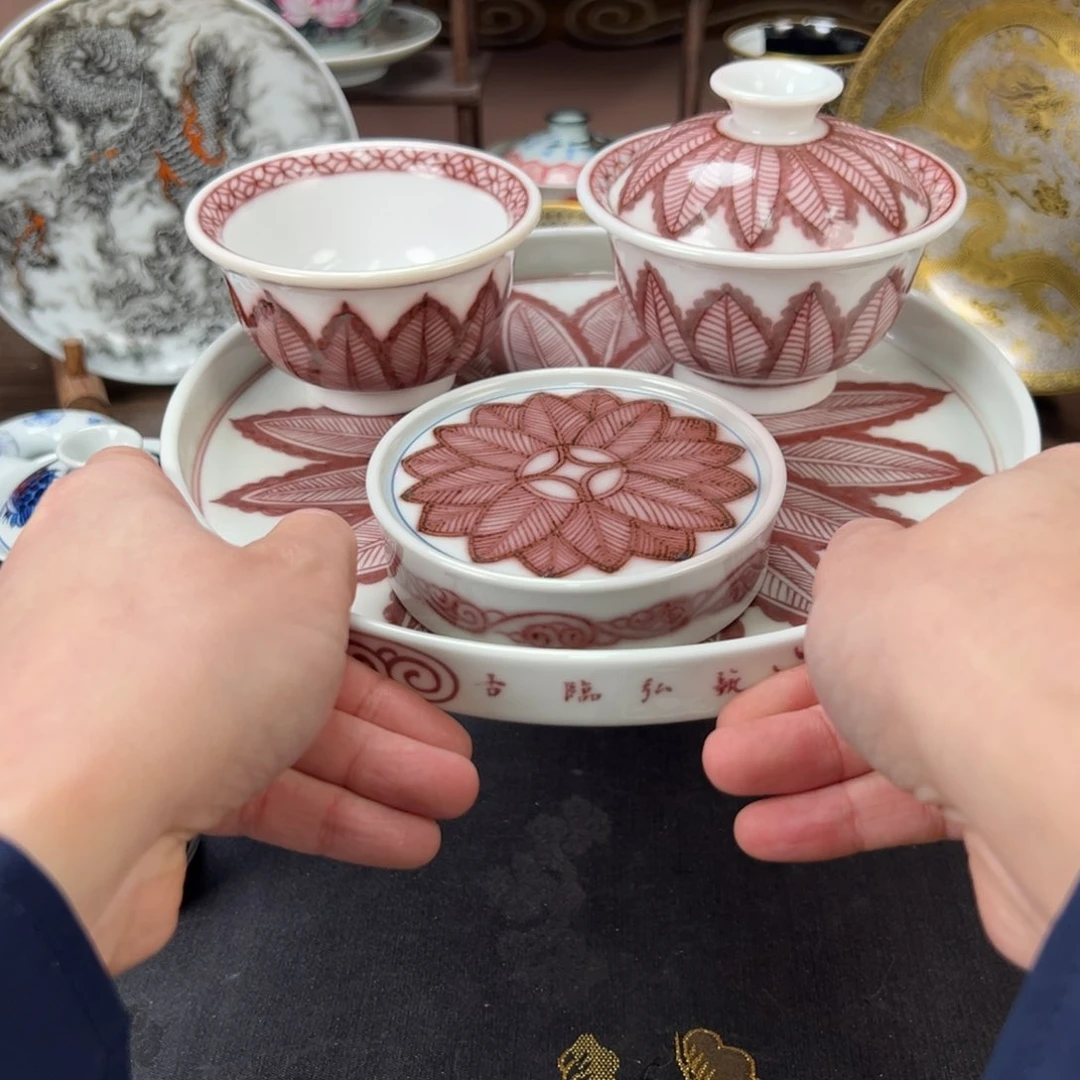 瓷片阿*九景德镇手工手绘陶瓷