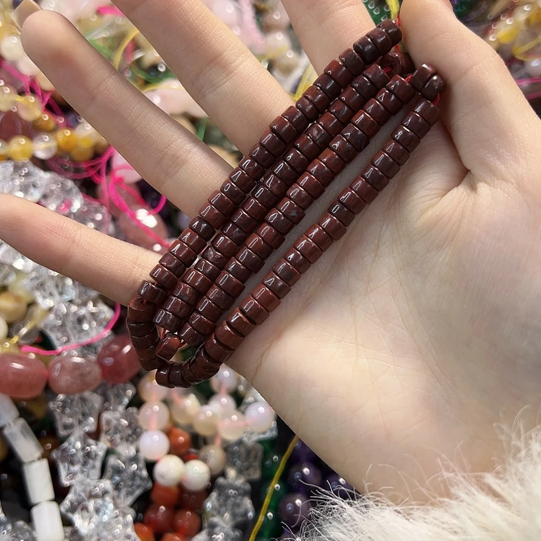 玛瑙/玉髓未镶嵌珠宝半成品卡6红纹石直切一条