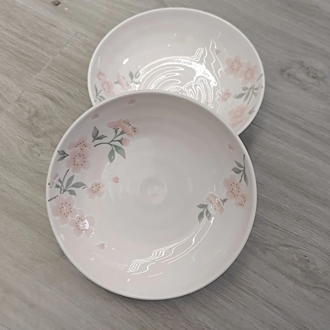 微瑕陶瓷餐具釉下彩7寸盘