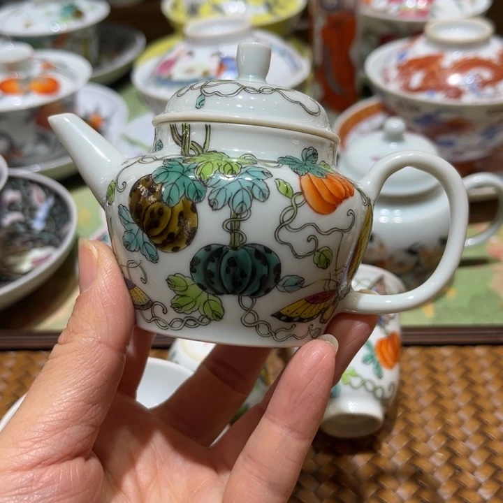 手绘茶杯盖碗陶瓷