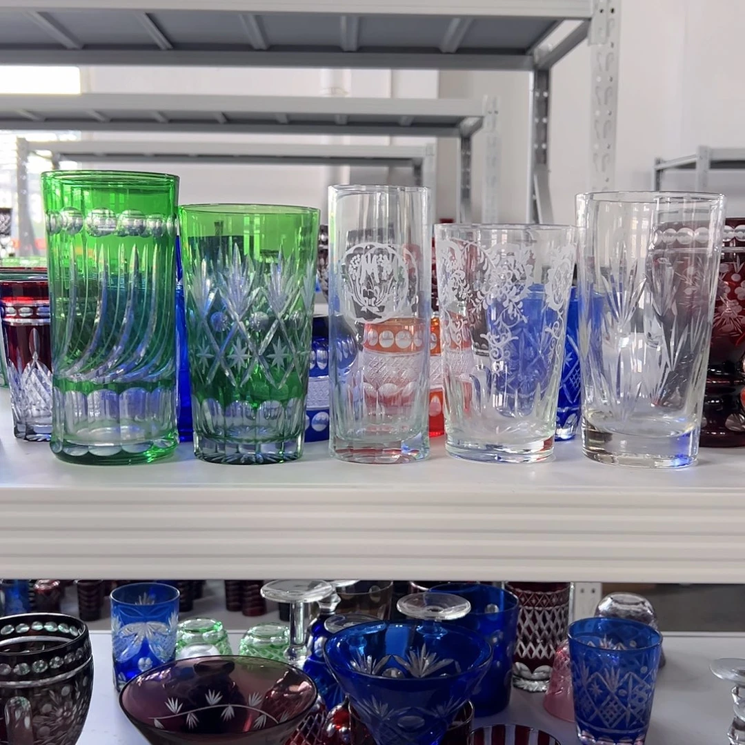 静***7水晶玻璃平底款微瑕五个