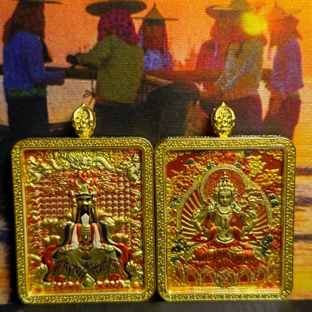 双面浮雕五爷+八大守护神