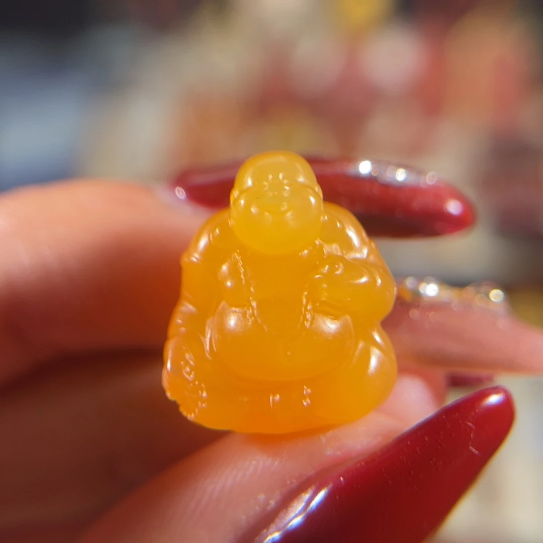 石英质玉（黄龙玉）缅黄 弥勒未镶嵌