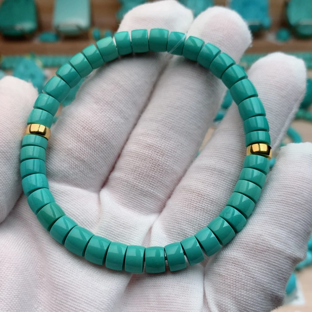 未镶嵌绿松石珠宝奇石6.5mm
