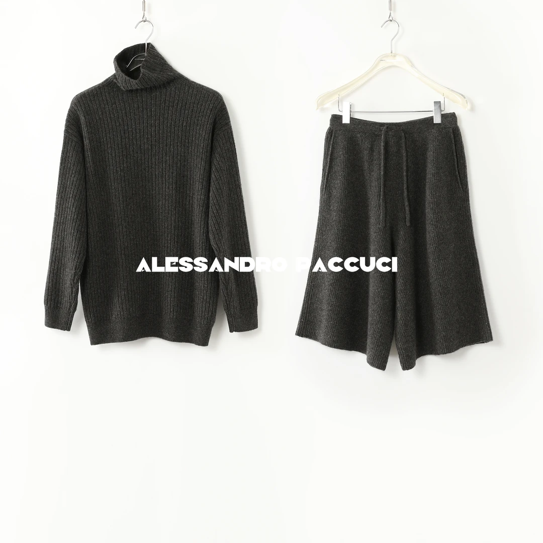 AP洛哥44259ST/44241KD【书简】牦牛绒+羊毛高领套头衫/五分裤24冬