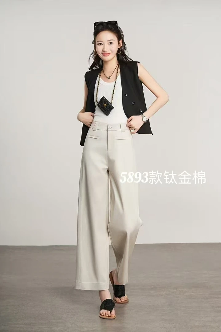 ｛小凤专属｝2025年新款时尚气质百搭春夏季中腰奶奶裤