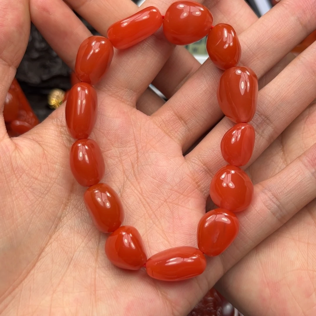 南红玛瑙未镶嵌车挂茶**后