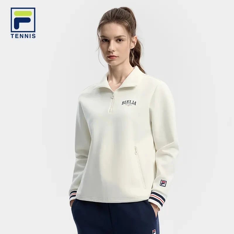 Fila/斐乐秋冬新款女士网球户外休闲运动针织长袖上衣A11W543222F
