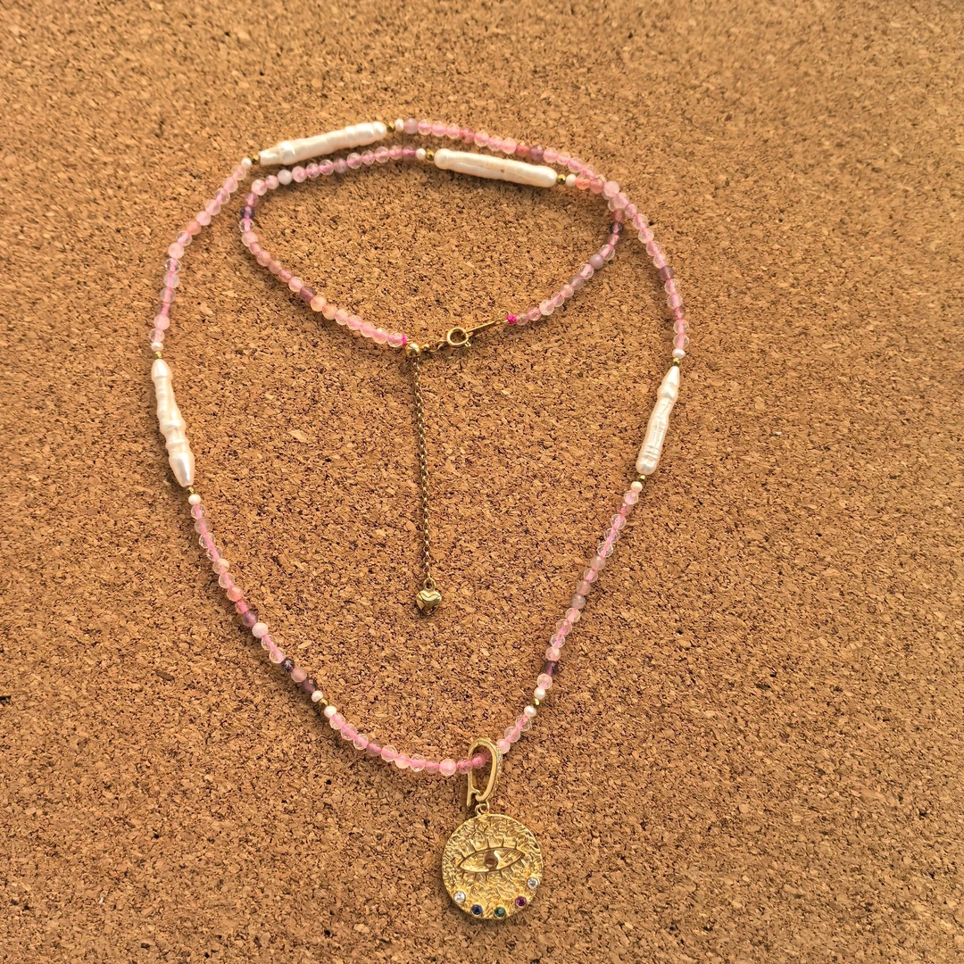 【智慧之眼】水晶，超七，珍珠项链