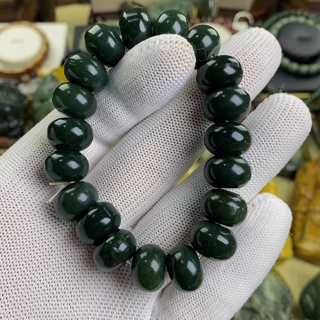 岫岩河磨玉（透闪石质玉）手串未镶嵌