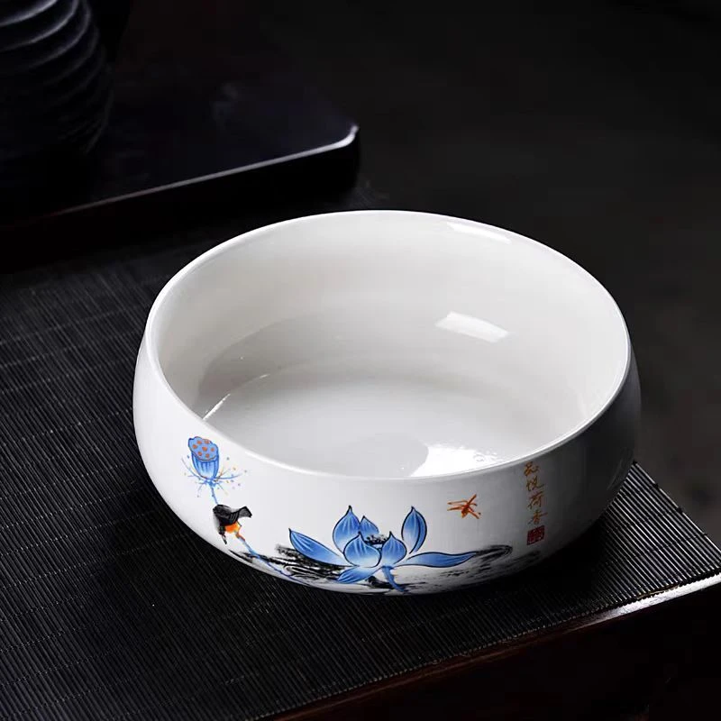 品悦陶瓷荷香茶洗3111简约中式家用特惠