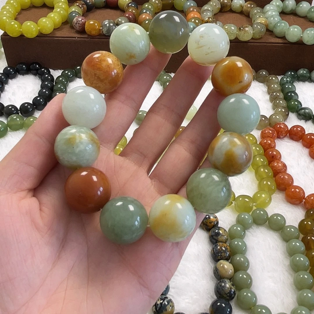 未镶嵌蛇纹石玉手串