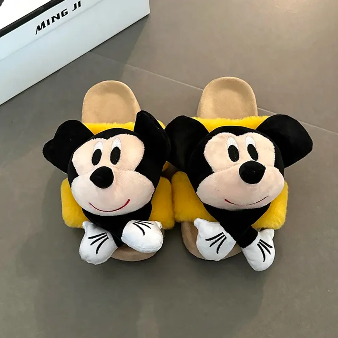 可爱卡通大米奇一字拖外穿女2025年秋冬季新款时尚百搭学生家居潮