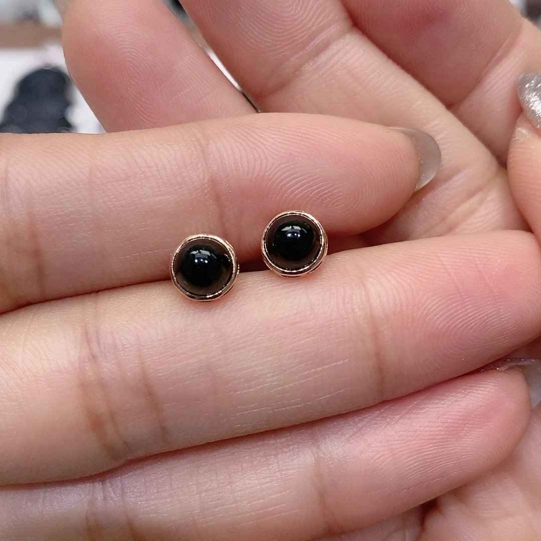 翡翠18K金镶嵌耳饰