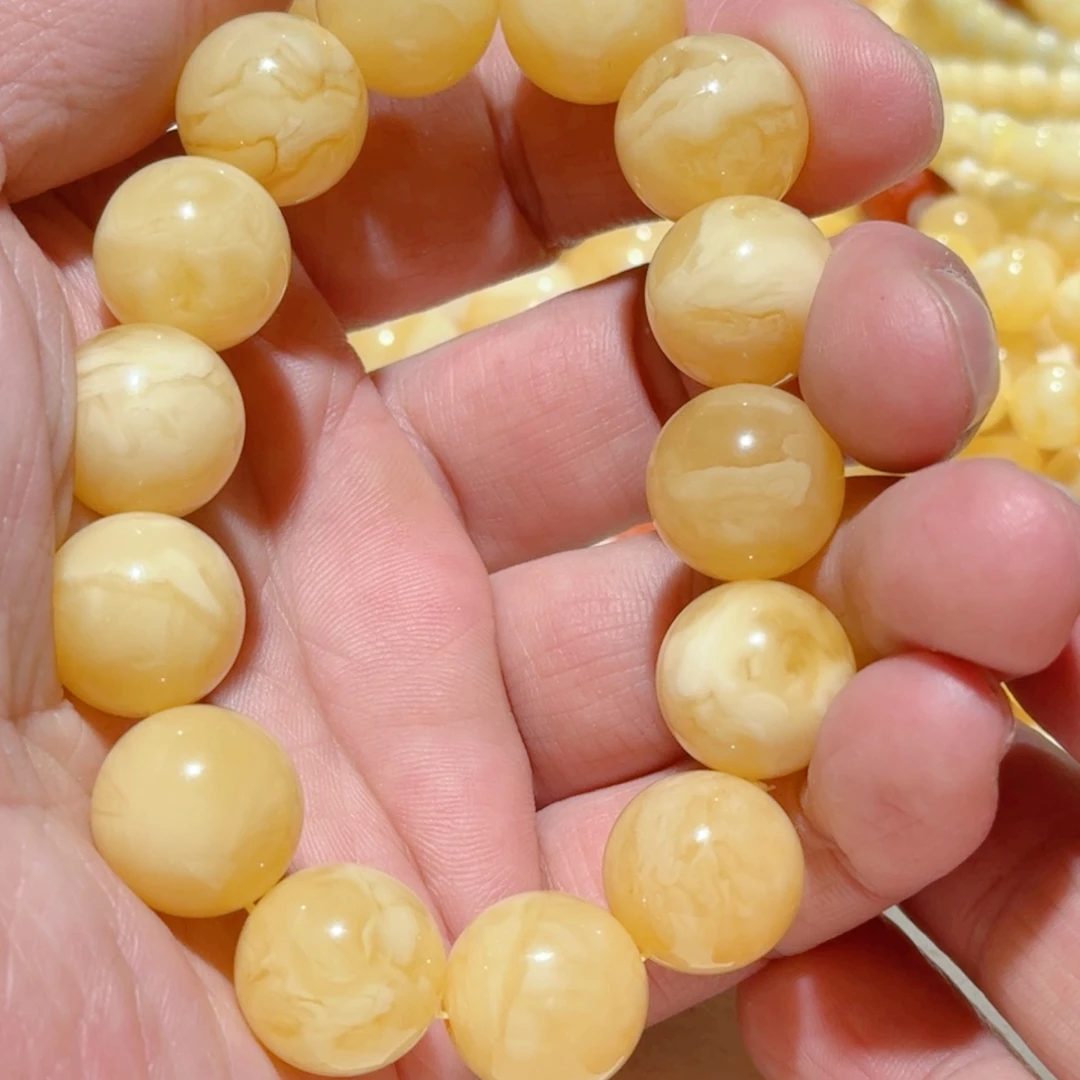 蜜蜡手链未镶嵌琥珀蜜蜡手串15mm+