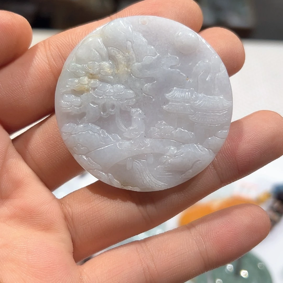 翡翠未镶嵌颈饰挂件