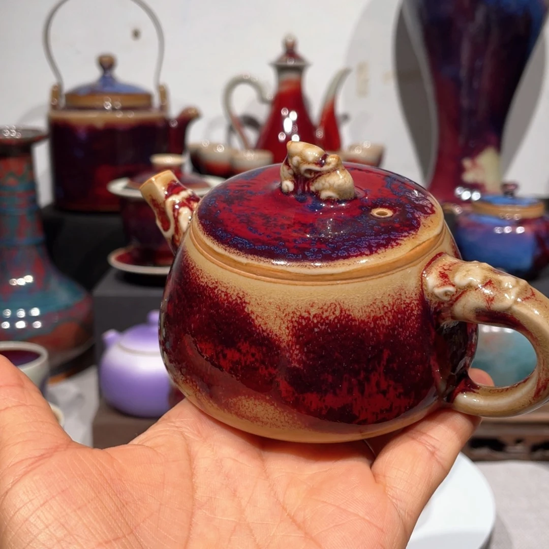 清***风中国神后钧瓷茶器