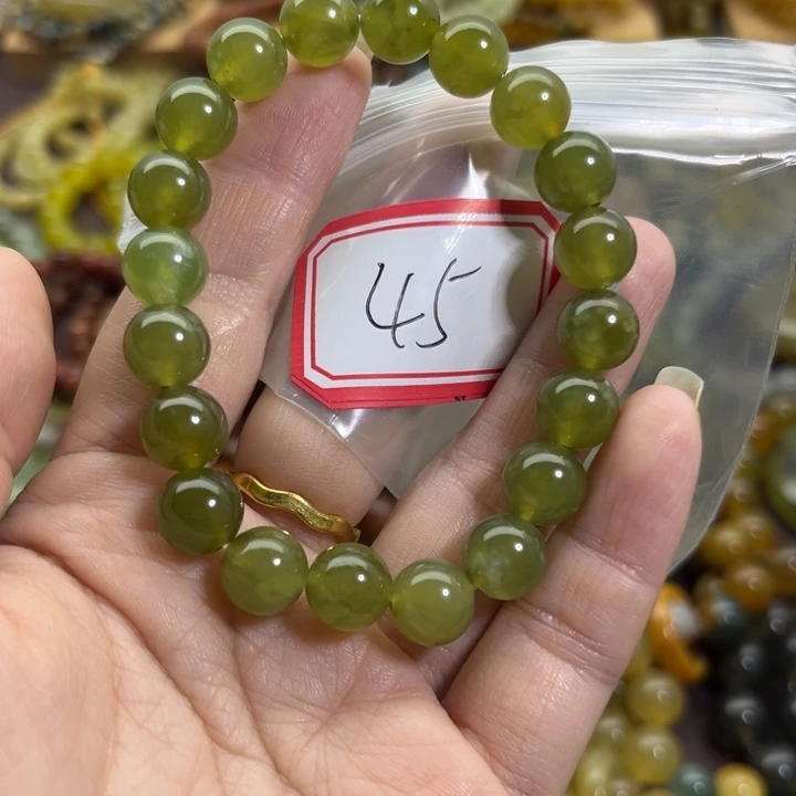 未镶嵌蛇纹石玉手链