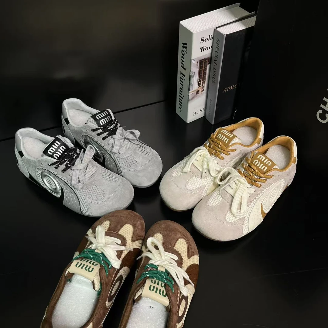 【异度空间】拼色德训鞋女2025秋季新款复古百搭休闲板鞋潮395