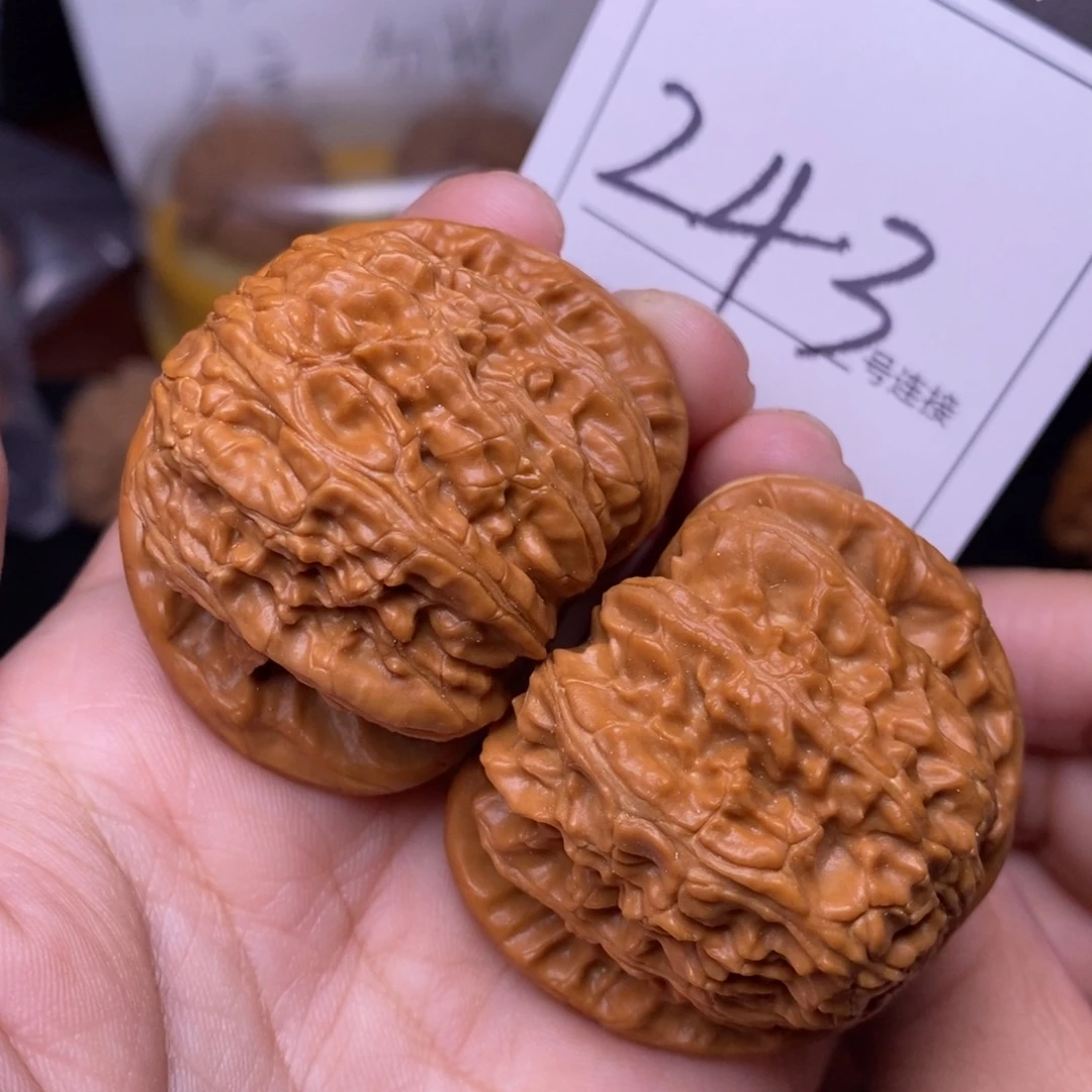 把件文玩核桃243闷尖白狮子头4.4