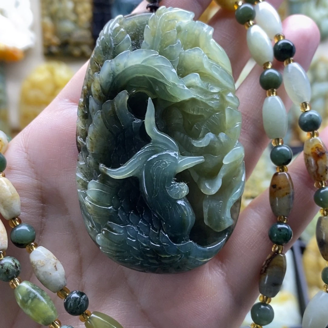 【闪购商品】岫玉未镶嵌颈饰凤凰