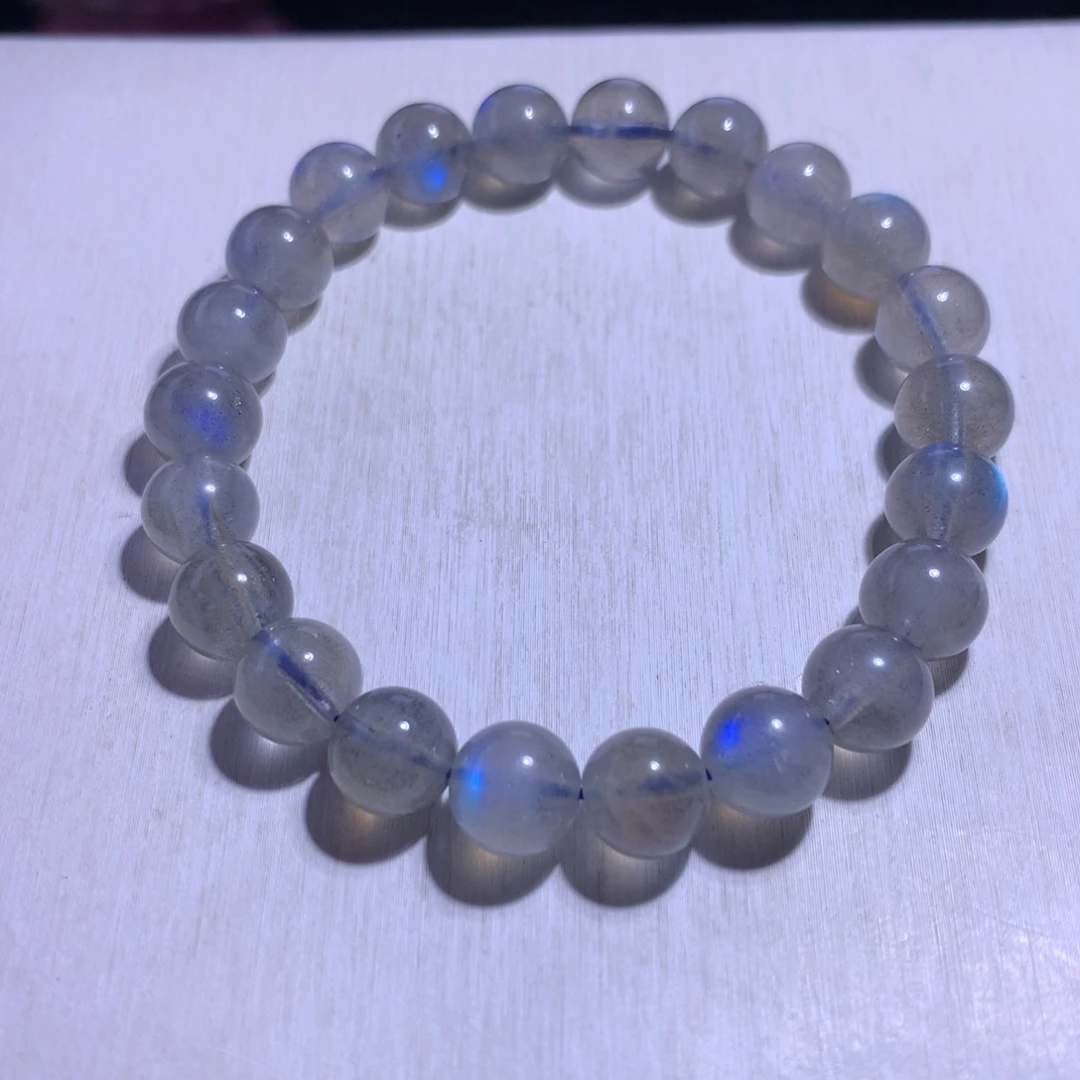 手串银S925镶嵌水晶月光8.6m