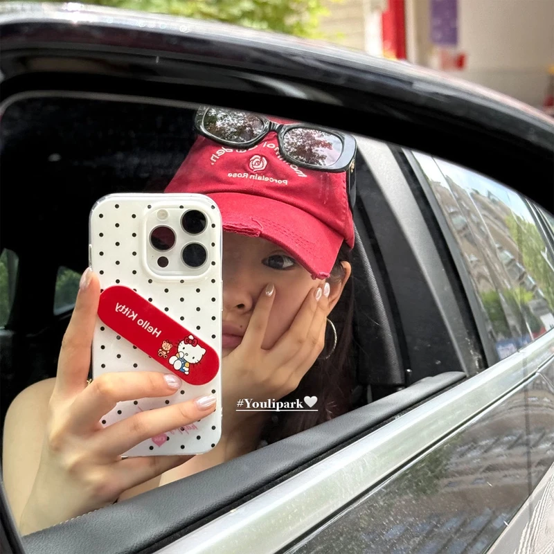 创可贴凯蒂猫适用iPhone16Promax手机壳13保护套15手机壳带支架