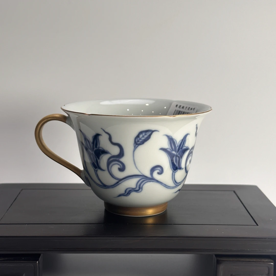 青花栀子花描金咖啡杯（福利款）