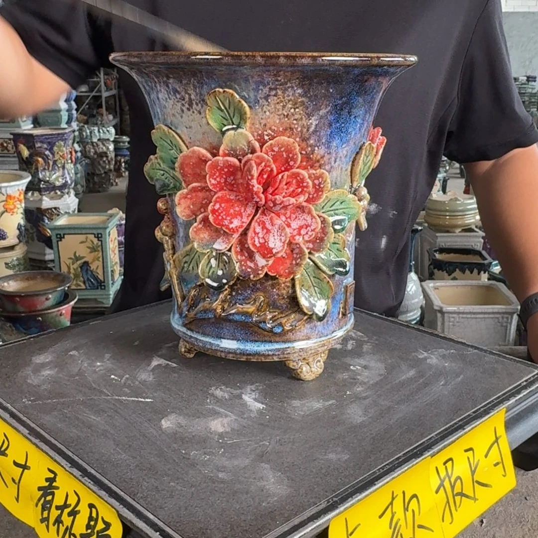 。一风堂石湾花盆 小缝隙 内15*17